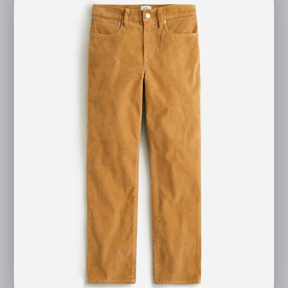 J. Crew Straight Leg Corduroy Pants in Mustard